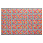 Moderne, rosafarbene, orange Blume Karo Stoff (Yard (91,4 cm))