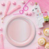 Moderne rosafarbene Rose Gold-Vorlage Pappteller (Party)