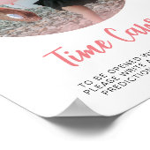 Moderne rosafarbene, runde Foto Kapsel Poster (Ecke)