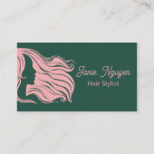 Moderne rosafarbene, stylische Visitenkarte Rabattkarte (Vorderseite)