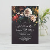 Moderne Rose Abschluss Einladung Vorlage (Stehend Vorderseite)