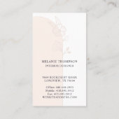 Moderne Rose Arch Eingang Front Door Marine Visitenkarte (Rückseite)