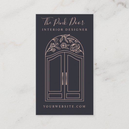Moderne Rose Arch Eingang Front Door Marine Visitenkarte (Vorderseite)