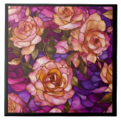 Moderne Rose aus Hartglas Elegante Collection Fliese (Vorderseite)