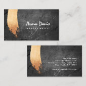 Moderne Rose aus Kupfer mit Pinselstrich Visitenkarte (Vorne/Hinten)