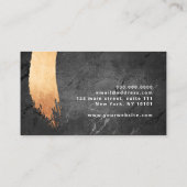 Moderne Rose aus Kupfer mit Pinselstrich Visitenkarte (Rückseite)