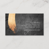 Moderne Rose aus Kupfer mit Pinselstrich Visitenkarte (Rückseite)