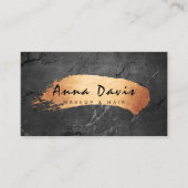 Moderne Rose aus Kupfer mit Pinselstrich Visitenkarte (Vorderseite)