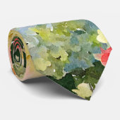 Moderne Rose Blauer Gelbkorb Hydrangea Krawatte (Gerollt)