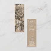 Moderne Rose Blume brauner Kraftflorist Mini Visitenkarte (Vorne/Hinten)