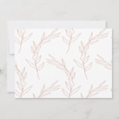 Moderne Rose Blush Botanische Hochzeit retten das  Save The Date (Rückseite)