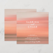 Moderne Rose Blush Hochzeit Einladung (Vorne/Hinten)