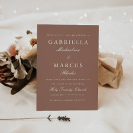 Moderne Rose Blush Hochzeitseinladung Einladung