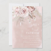 Moderne Rose & Blush Rose Wasserfarbenprächtige Ho Einladung (Vorderseite)