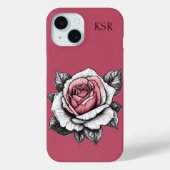 Moderne Rose Case-Mate iPhone Hülle (Rückseite)