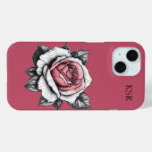 Moderne Rose Case-Mate iPhone Hülle (Rückseite (Horizontal))