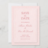 Moderne Rose Chic Wedding Save The Date (Vorderseite)