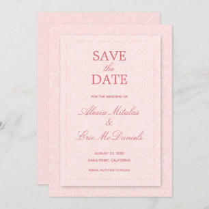 Moderne Rose Chic Wedding Save The Date