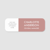 Moderne Rose der Logowüste für Mitarbeiter Namensschild (Vorderseite)