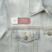 Moderne Rose der Logowüste für Mitarbeiter Namensschild (Beispiel)