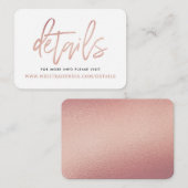 Moderne Rose - Details zu den Goldenen Fossilien Begleitkarte (Vorne/Hinten)