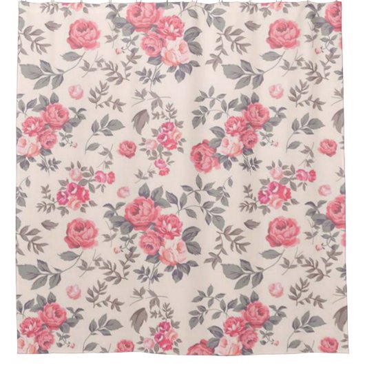 Moderne Rose Duschvorhang (Vorderseite)