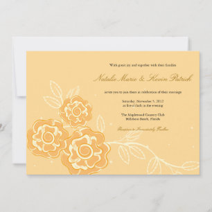Moderne Rose - Einladungen zu Blumenhochzeiten