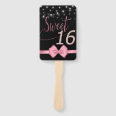 Moderne Rose elegant schick 16 Hand Fan Fächer (Vorderseite)