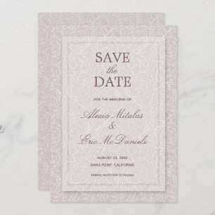 Moderne Rose Elegante Hochzeit Save The Date