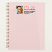 Moderne Rosé-farbene Foto-Kirche Pastor Planer (Vorderseite)