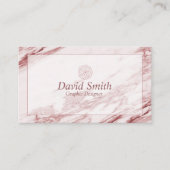 Moderne Rose für benutzerdefinierten QR-Code Graph Visitenkarte (Vorderseite)