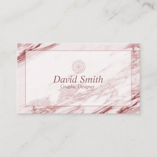 Moderne Rose für benutzerdefinierten QR-Code Graph Visitenkarte (Vorderseite)