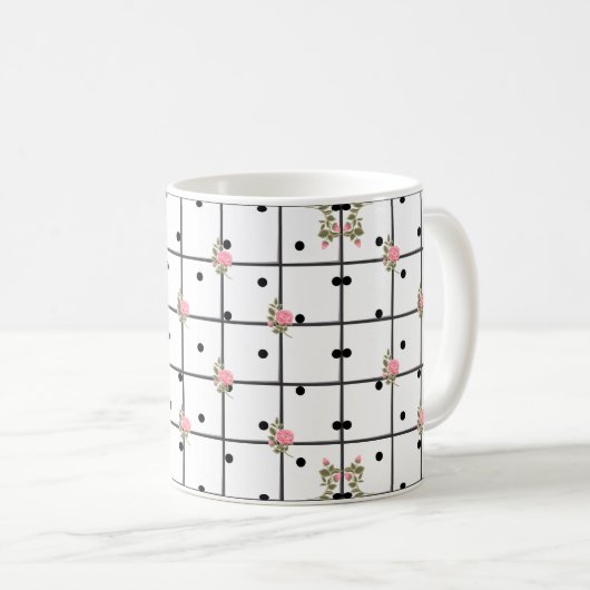 Moderne Rose für Blumengitter Kaffeetasse (VorderseiteRechts)