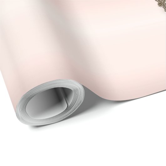Moderne Rose für Schwarzen Glitzer Geschenkpapier (Rolleneckpunkt)