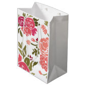 Moderne Rose Garden Gift Bag Mittlere Geschenktüte (Vorderseite Schrägansicht)