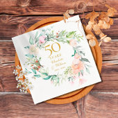 Moderne Rose Garland Flora 50 Jahre Jubiläum Serviette