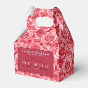 Moderne Rose Geburtstags-Gefälligkeitsbox für Erwa Geschenkschachtel