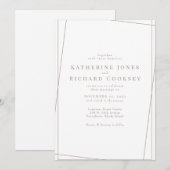 Moderne Rose Geometric No Parters Wedding Einladung (Vorne/Hinten)