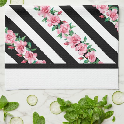 Moderne Rose Geschirrtuch (Gefaltet)