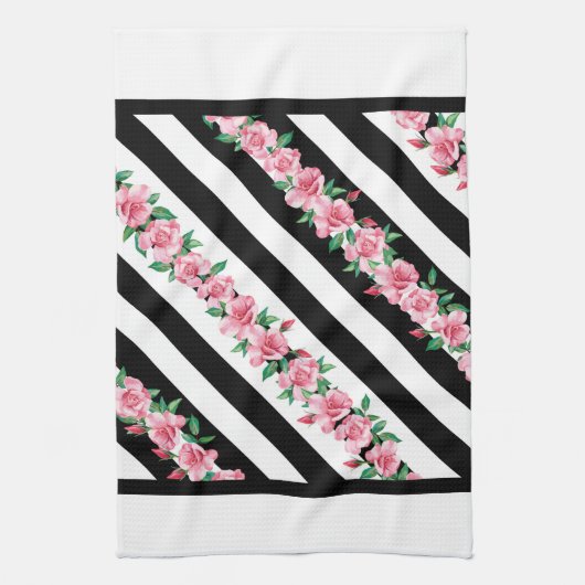 Moderne Rose Geschirrtuch (Vertikal)