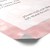 Moderne, Rose Glitzer Salon Preisliste Plakat (Ecke)
