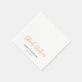 Moderne Rose Gold 16 . Geburtstag Individuelle Nam Serviette (Ecke)