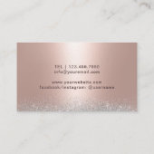 Moderne Rose Gold 3D Beauty Logo Hair Stylist Visitenkarte (Rückseite)