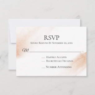 *~* Moderne Rose Gold Abstrakte Hochzeitsreise Ein RSVP Karte
