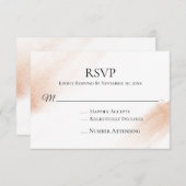 *~* Moderne Rose Gold Abstrakte Hochzeitsreise Ein RSVP Karte (Vorne/Hinten)