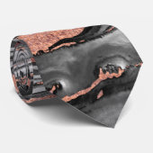 Moderne Rose Gold abstrakte Marmorfarbe Krawatte (Gerollt)