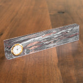 Moderne Rose Gold abstrakte Marmorfarbe Namensplakette (Seite)