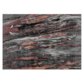 Moderne Rose Gold abstrakte Marmorfarbe Schneidebrett (Vorderseite)