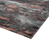 Moderne Rose Gold abstrakte Marmorfarbe Schneidebrett (Ecke)