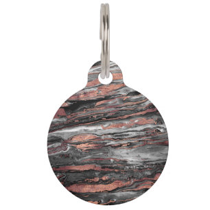 Moderne Rose Gold abstrakte Marmorfarbe Tiermarke